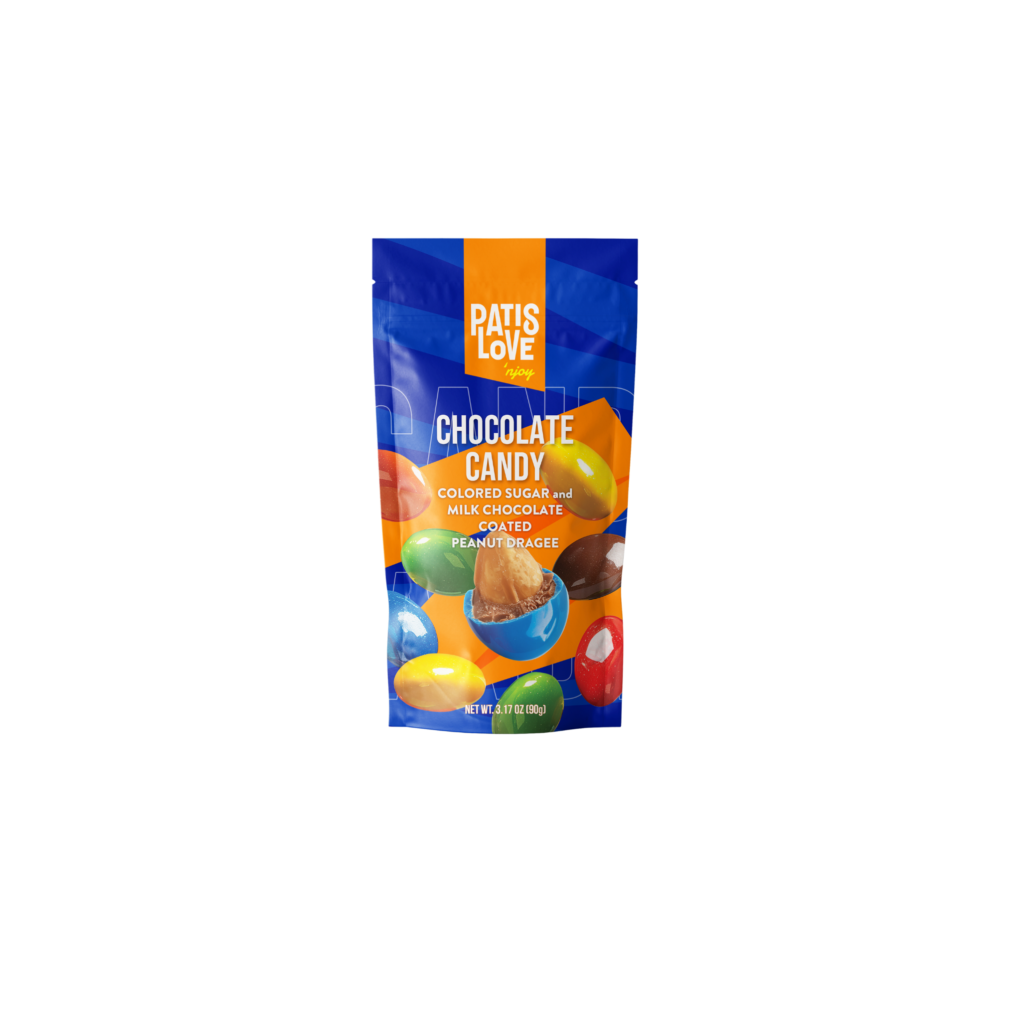 Colored Sugar and Milk Chocolate Coated Peanut Dragee