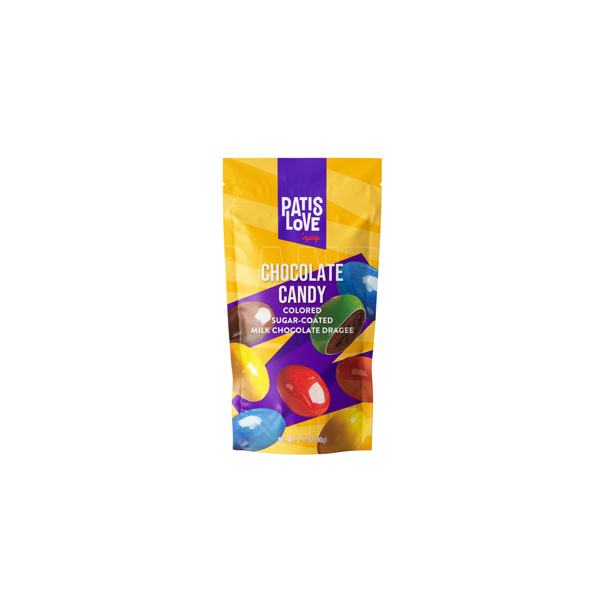 Colored Sugar Coated Milk Chocolate Dragee
