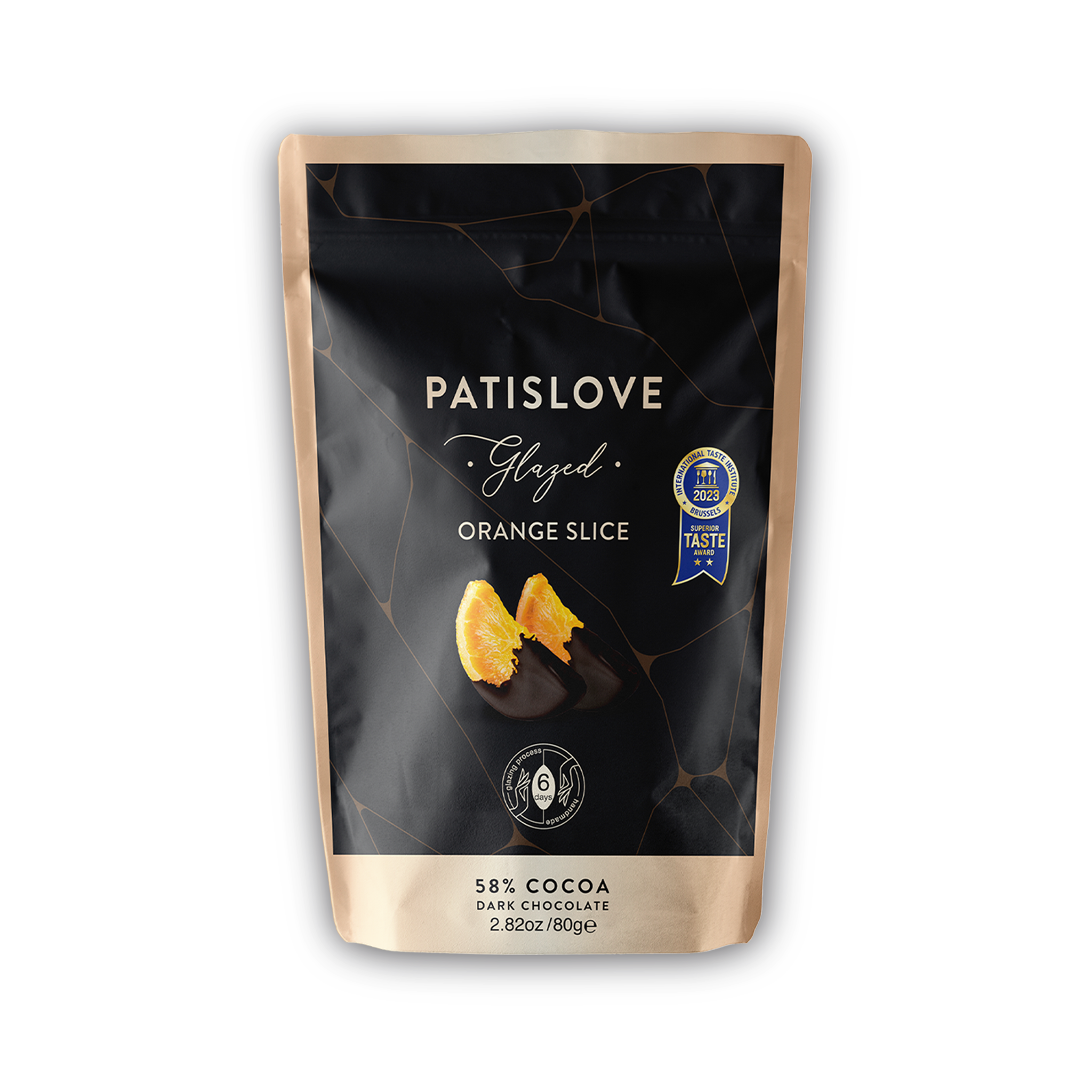 Glazed Half Covered Dark Chocolate Orange Slice