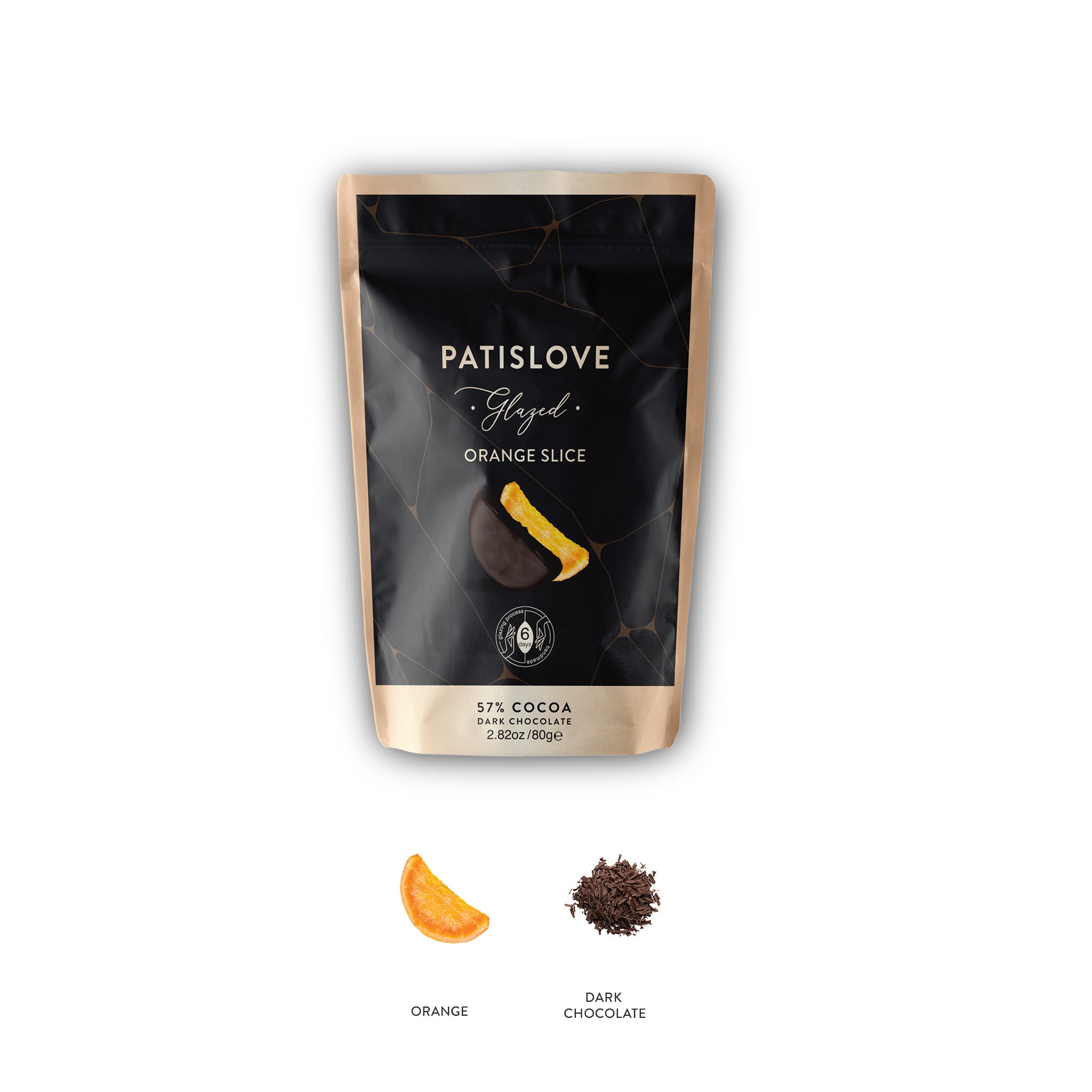 Glazed Full Covered Dark Chocolate Orange Slice