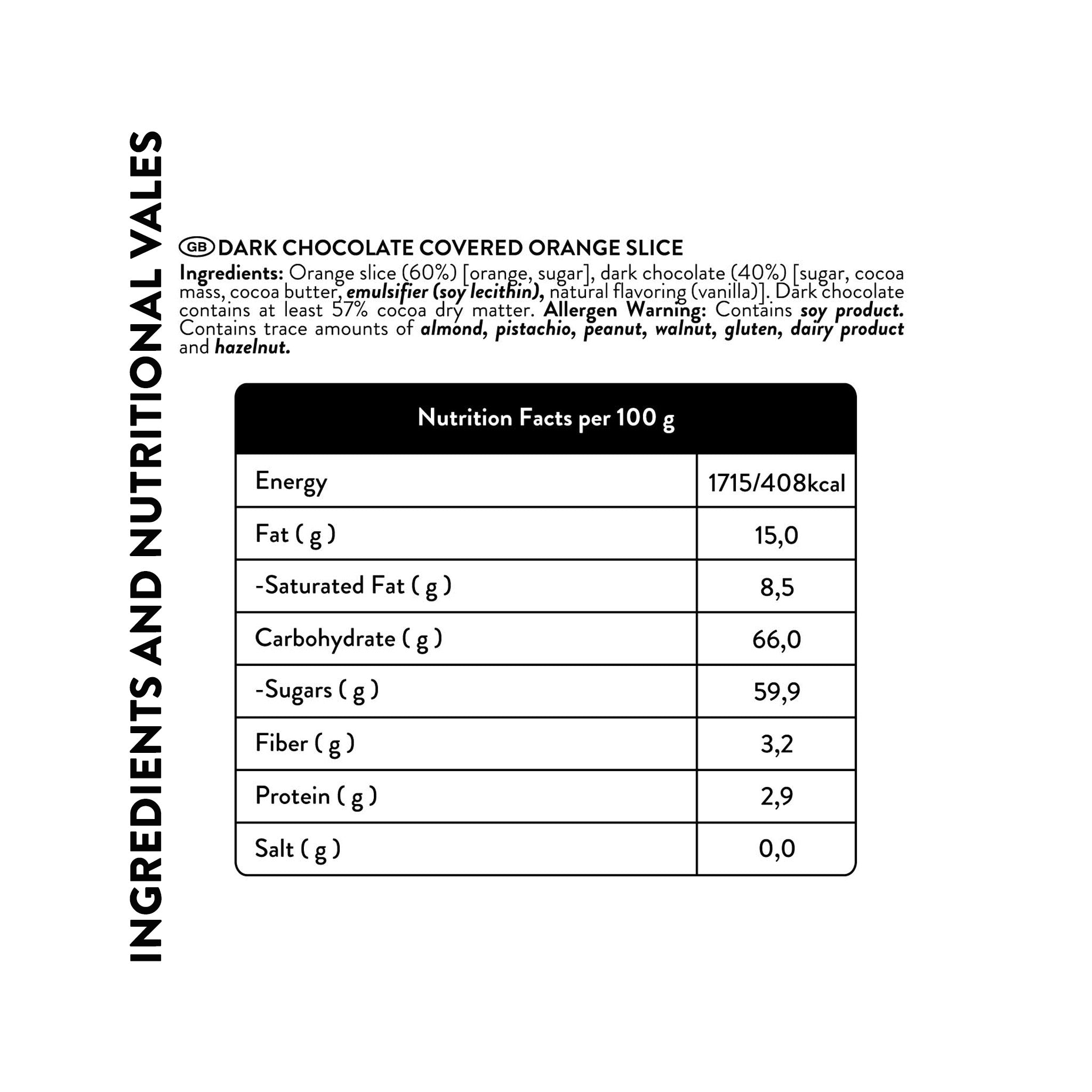 Glazed Full Covered Dark Chocolate Orange Slice