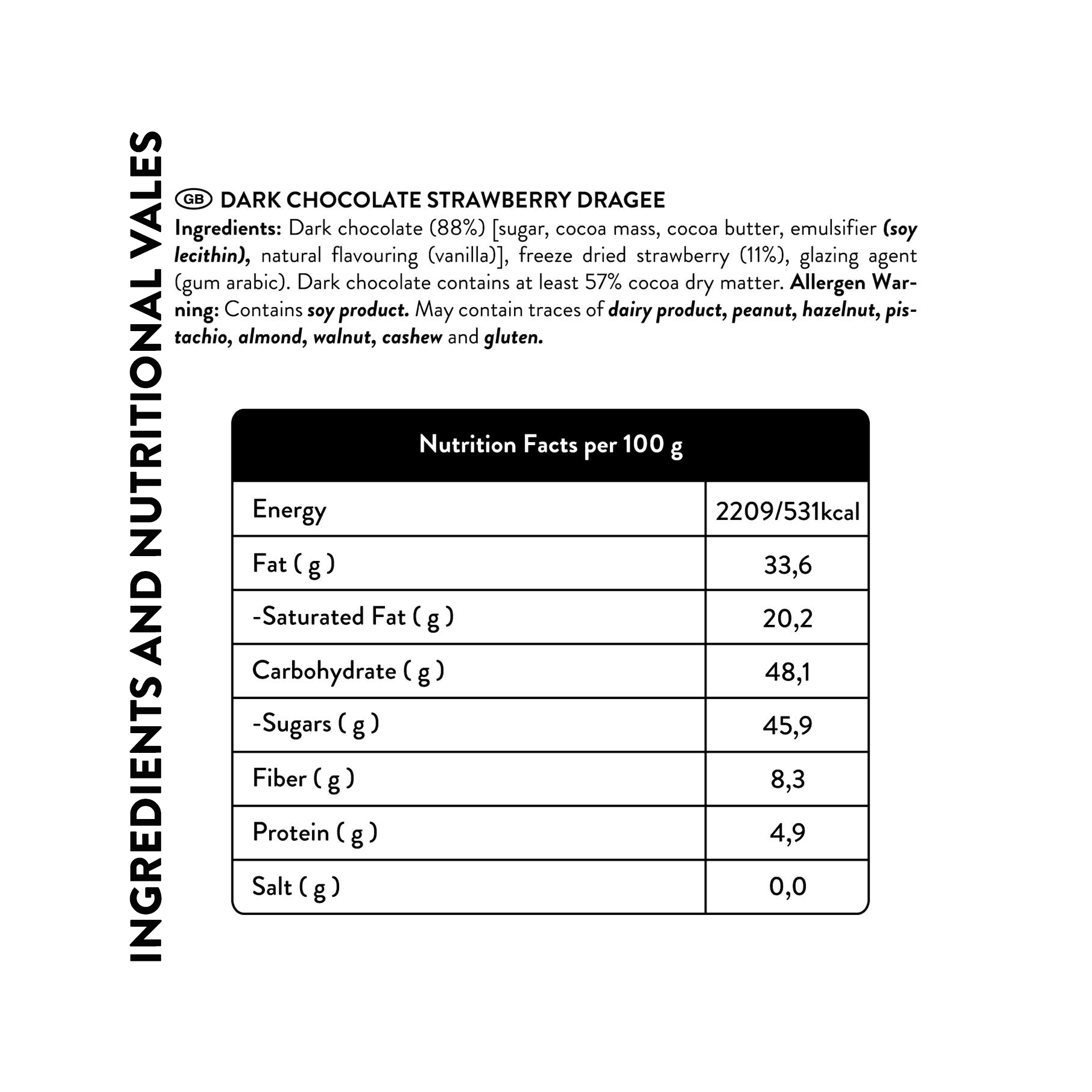 Freeze Dried Dark Chocolate Strawberry Dragee