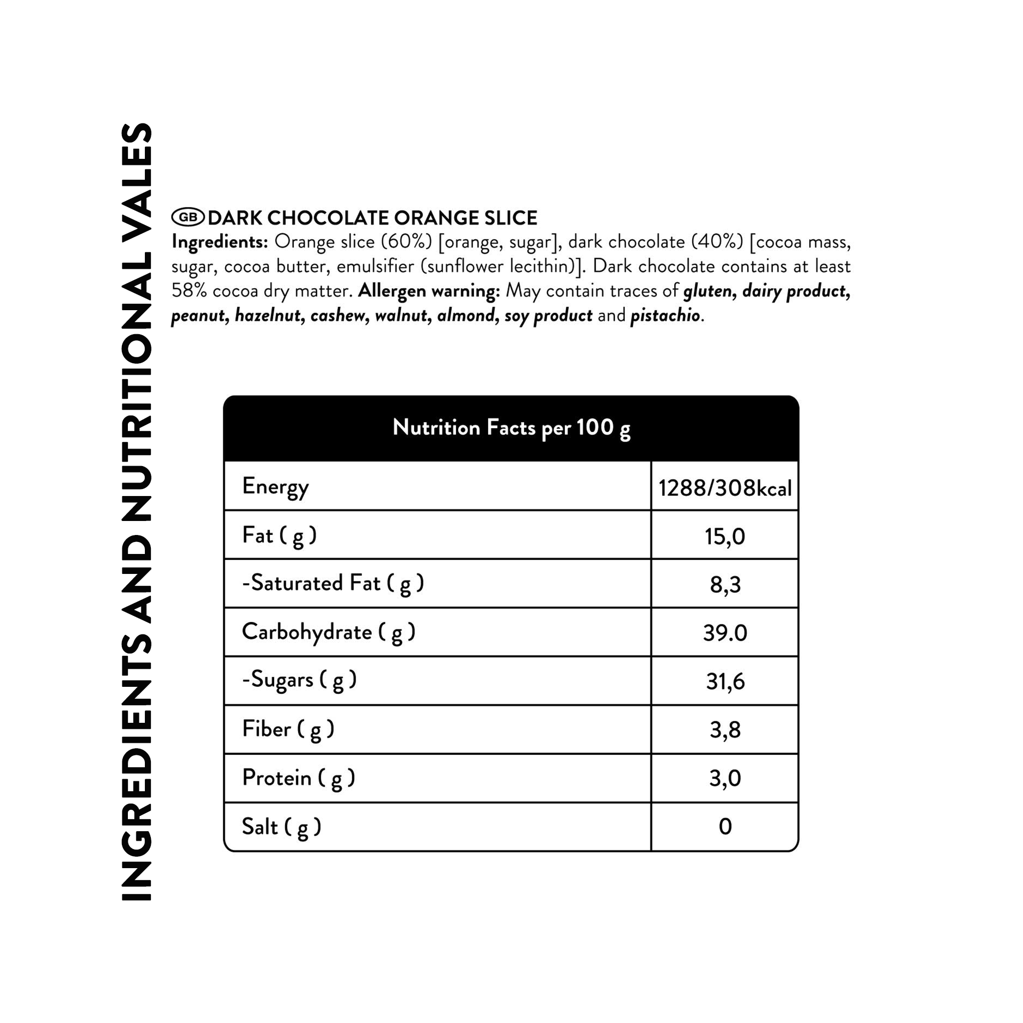 Glazed Half Covered Dark Chocolate Orange Slice