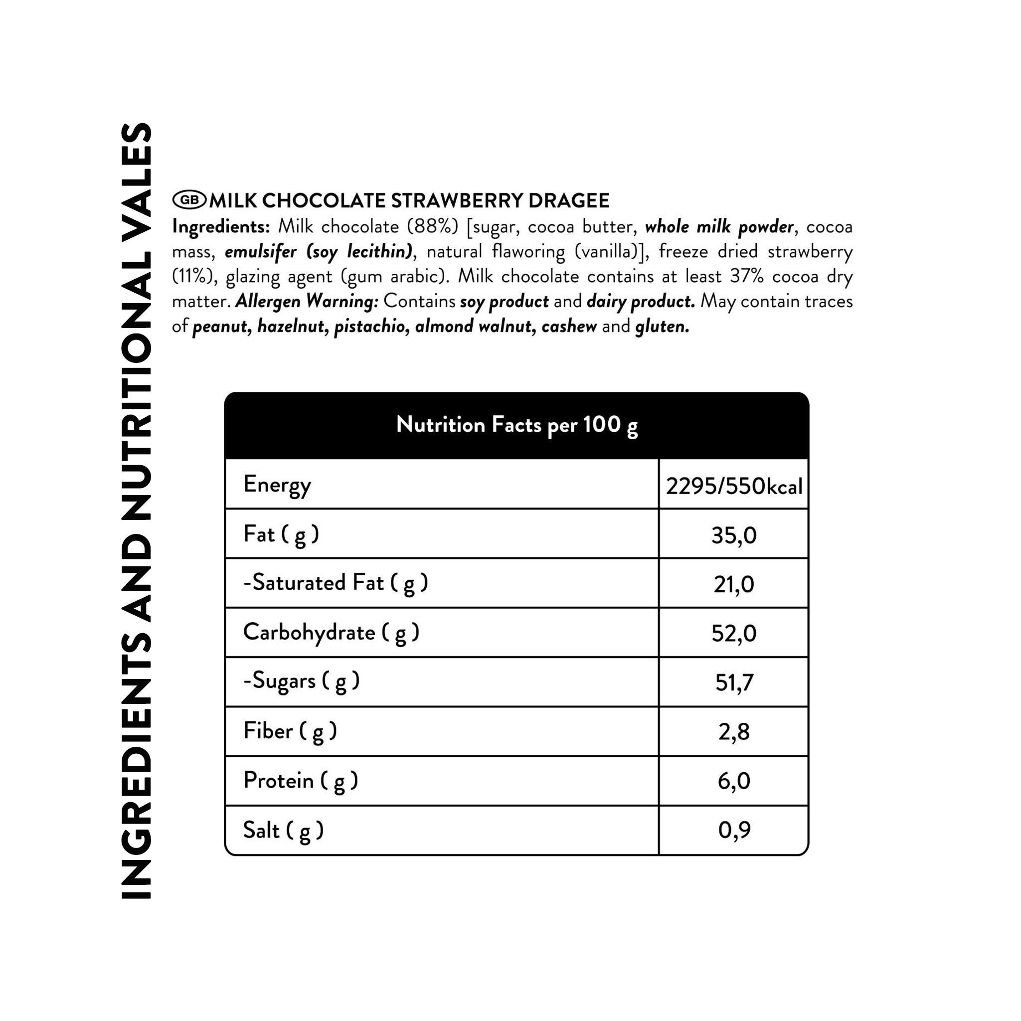 Freeze Dried Milk Chocolate Strawberry Dragee