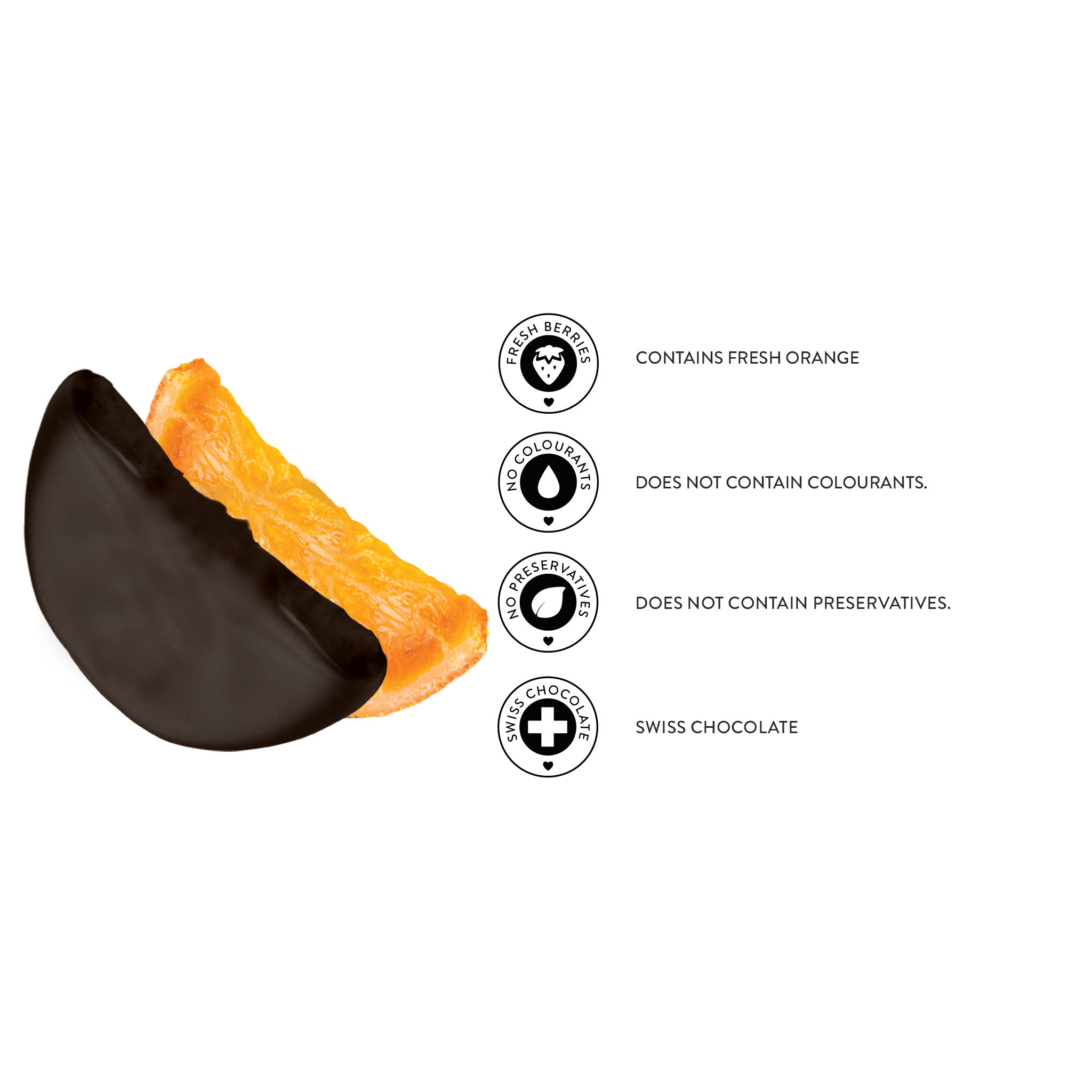 Glazed Full Covered Dark Chocolate Orange Slice