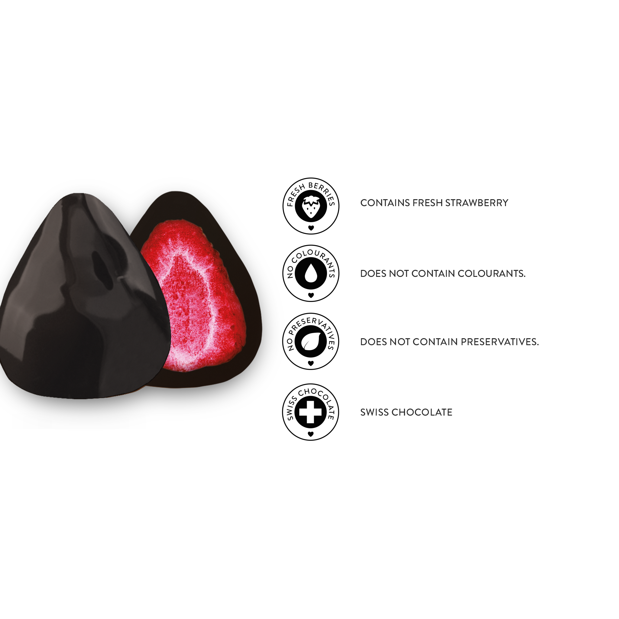 Freeze Dried Dark Chocolate Strawberry Dragee