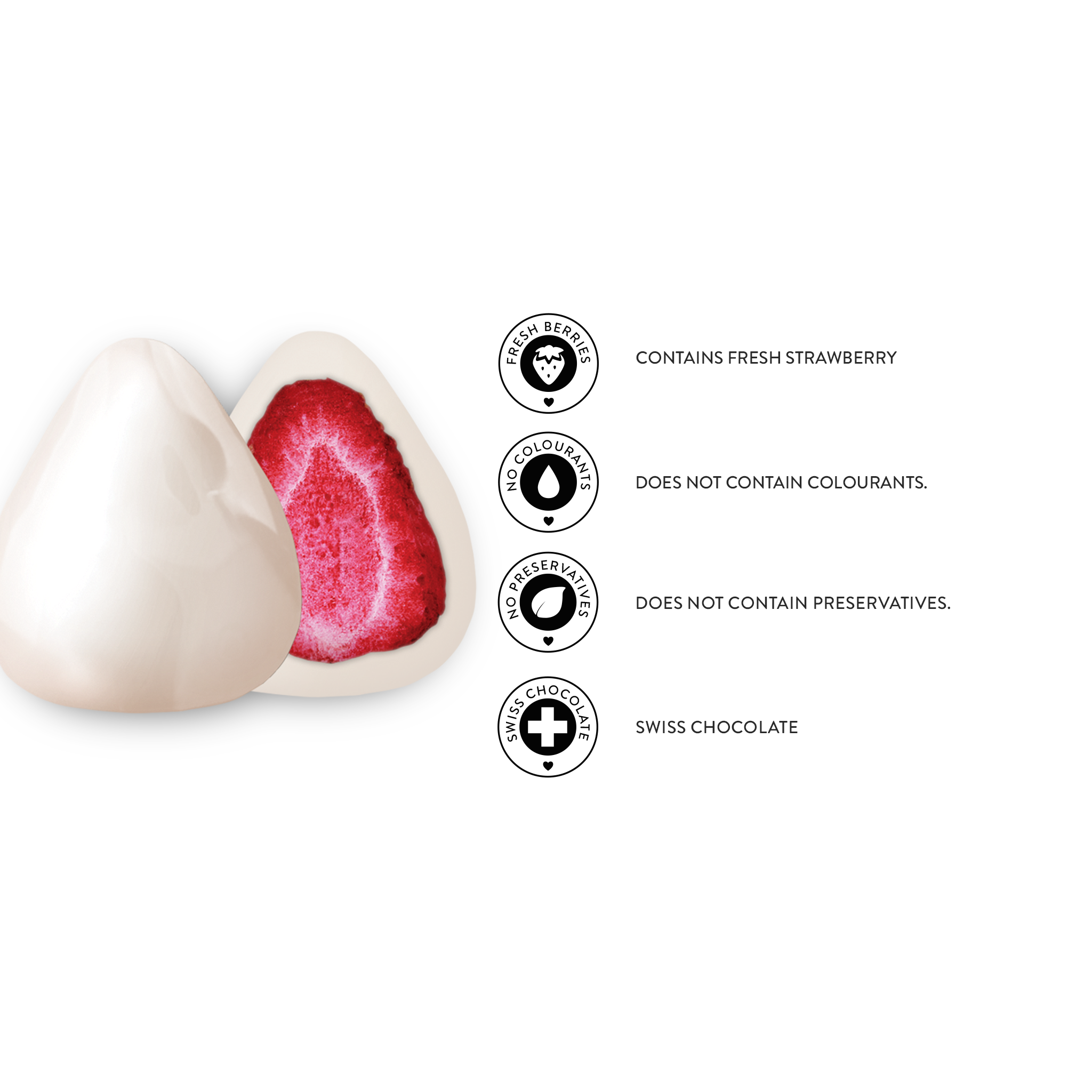 Freeze Dried White Chocolate Strawberry Dragee