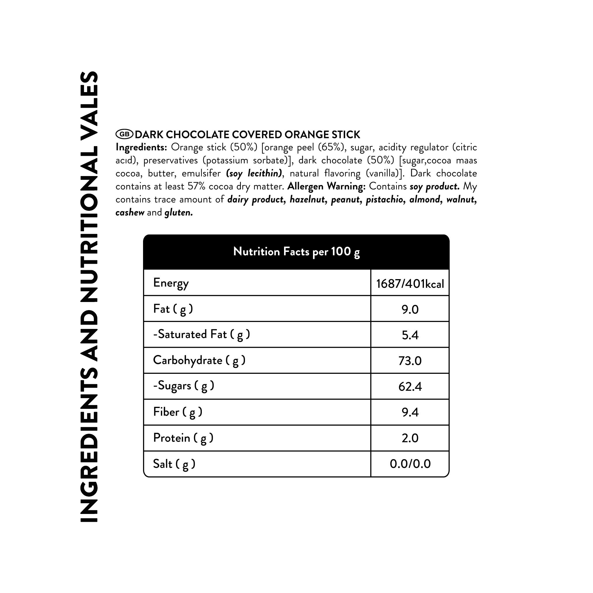 Dark Chocolate Orange Stick