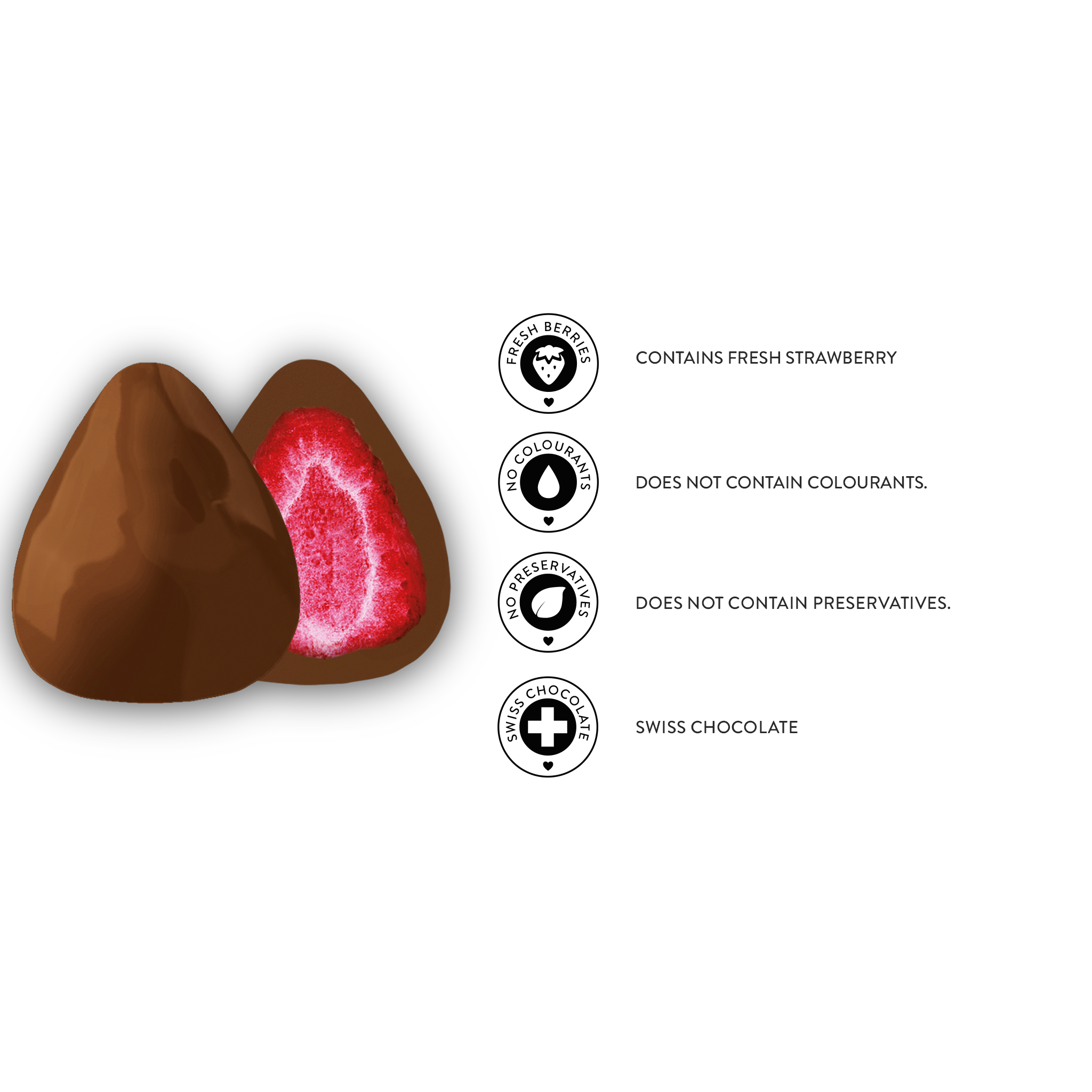 Freeze Dried Milk Chocolate Strawberry Dragee