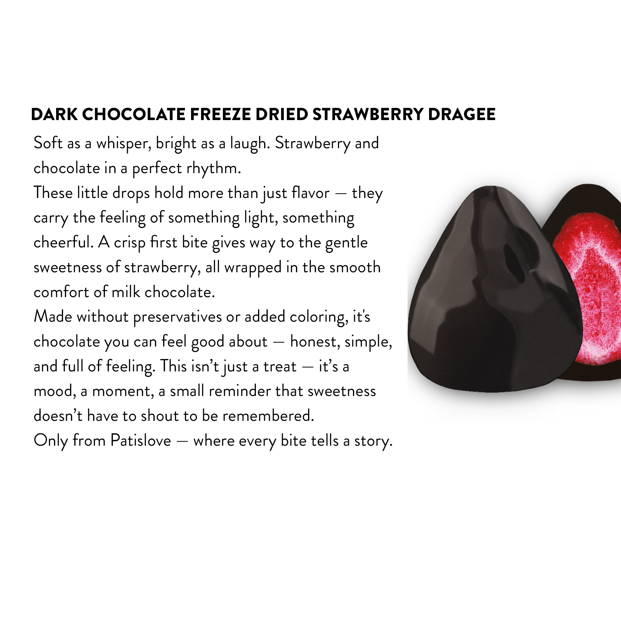 Freeze Dried Dark Chocolate Strawberry Dragee