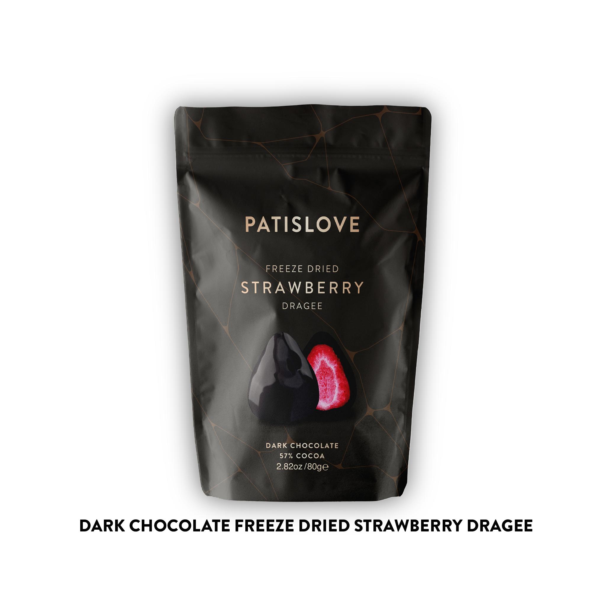 Freeze Dried Dark Chocolate Strawberry Dragee
