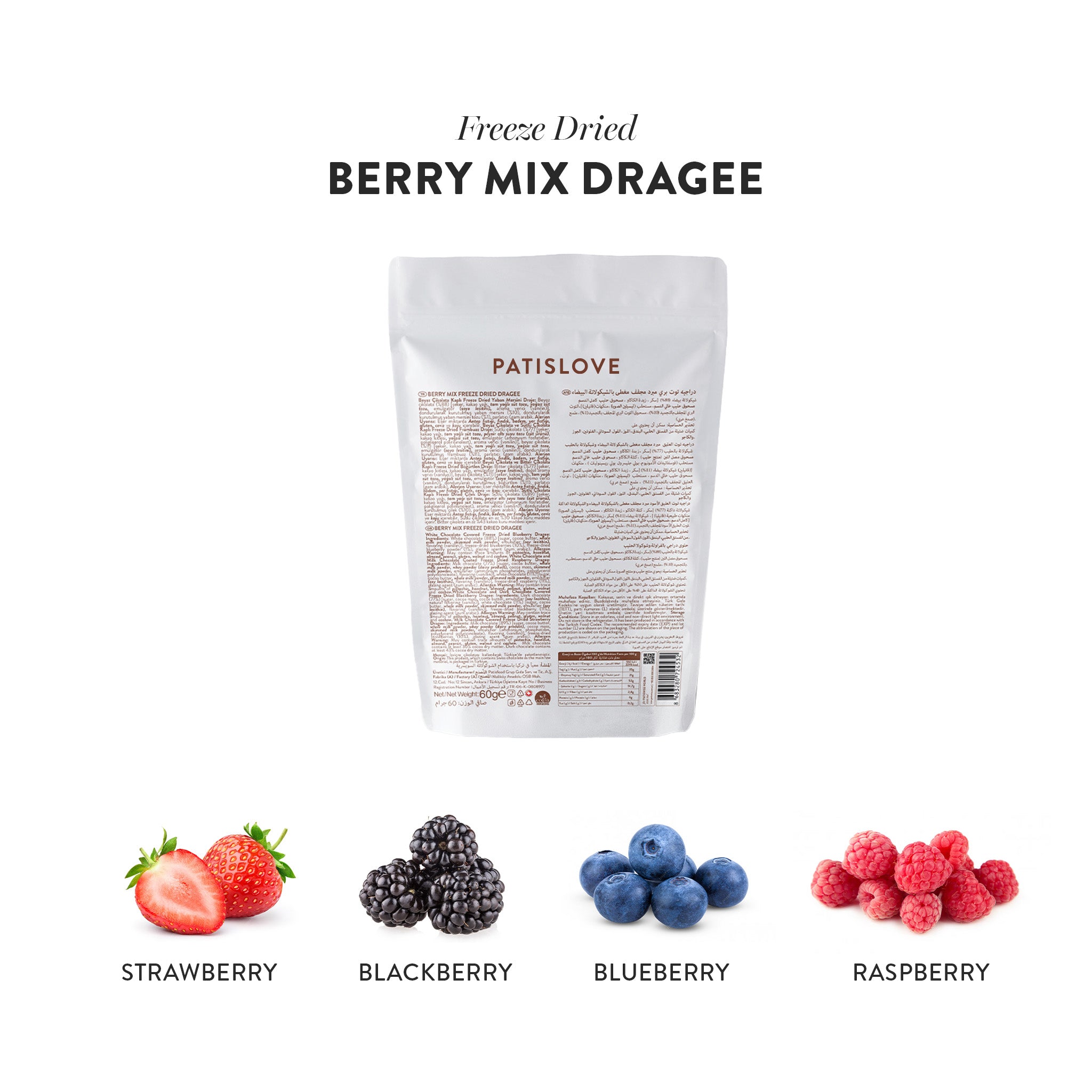 Berry Mix Chocolate Coated Freeze Dried Dragee