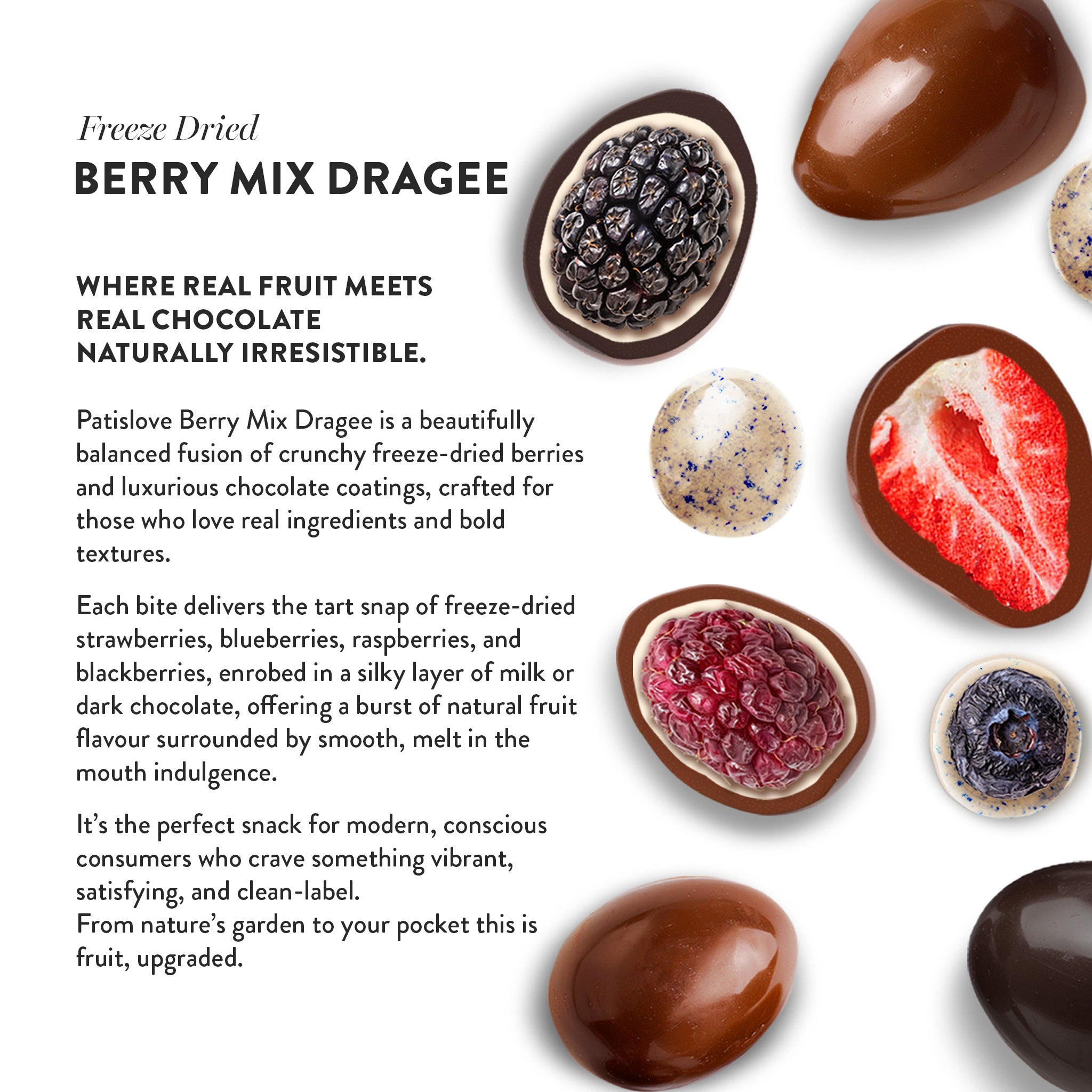 Berry Mix Chocolate Coated Freeze Dried Dragee