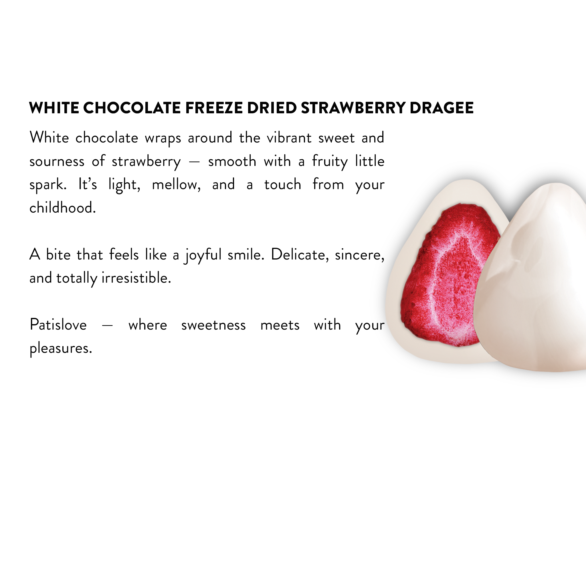 Freeze Dried White Chocolate Strawberry Dragee