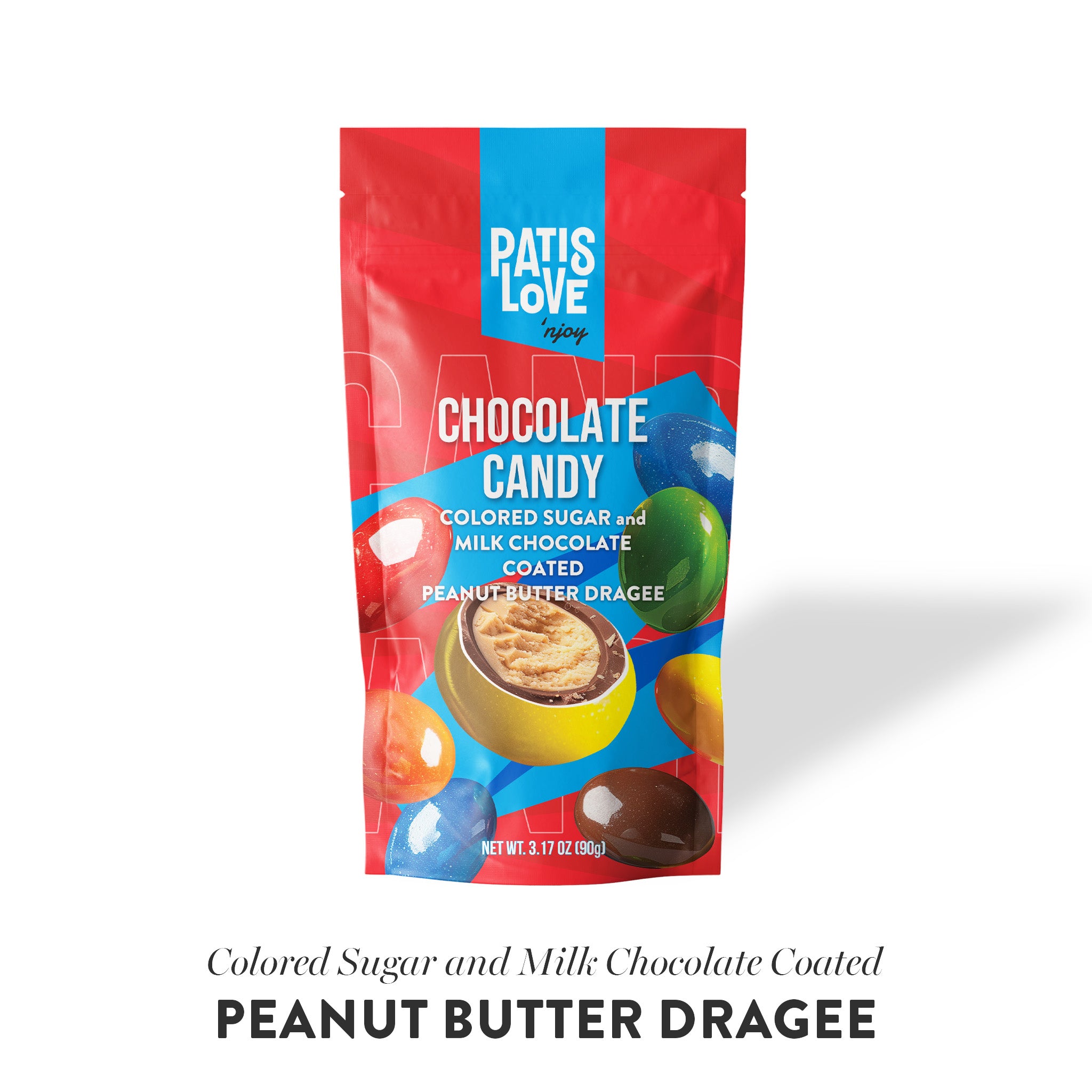 Patislove Peanut Butter Dragee – Milk Chocolate & Sugar Coated