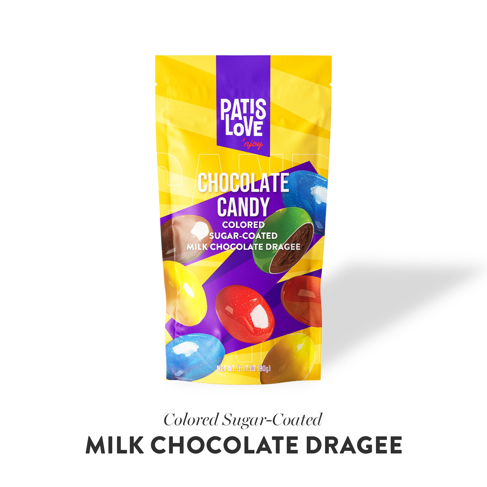 Patislove Colored Sugar-Coated Milk Chocolate Dragee