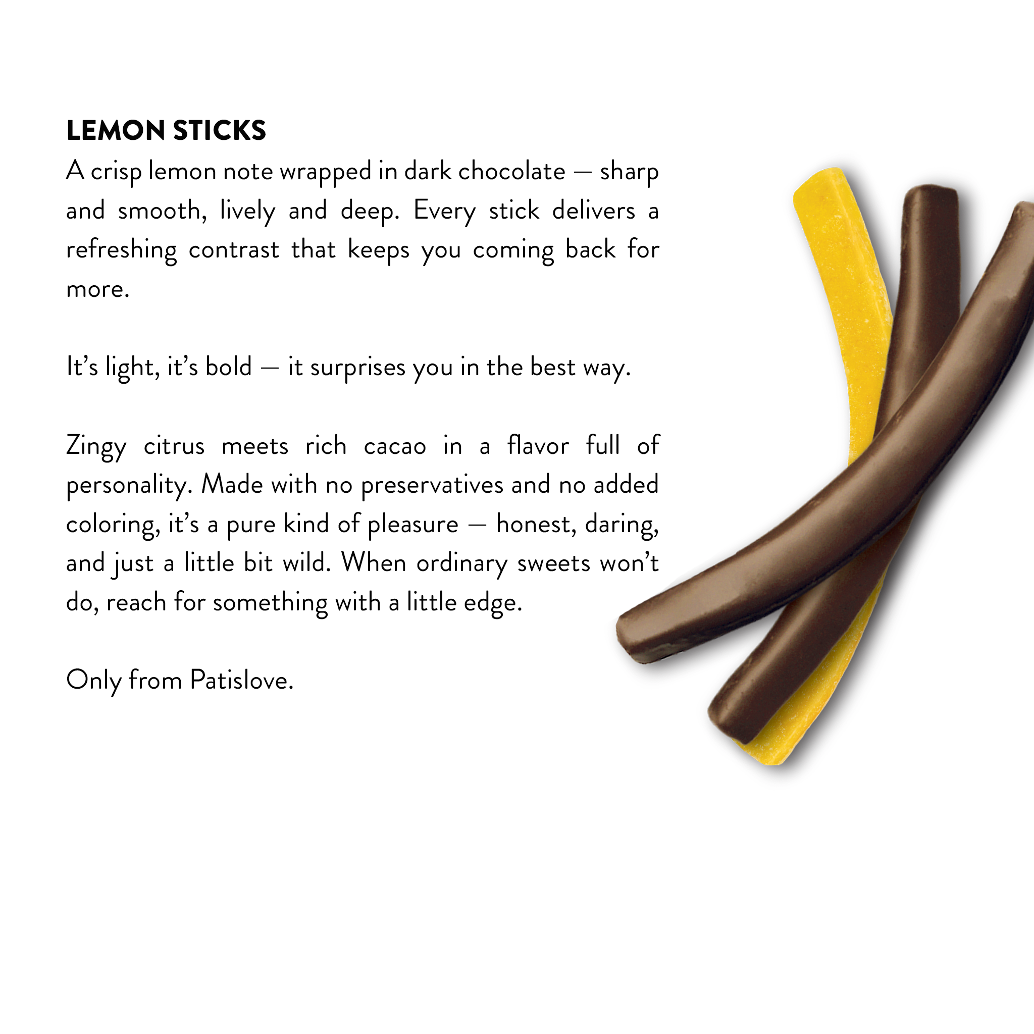 Dark Chocolate Lemon Stick