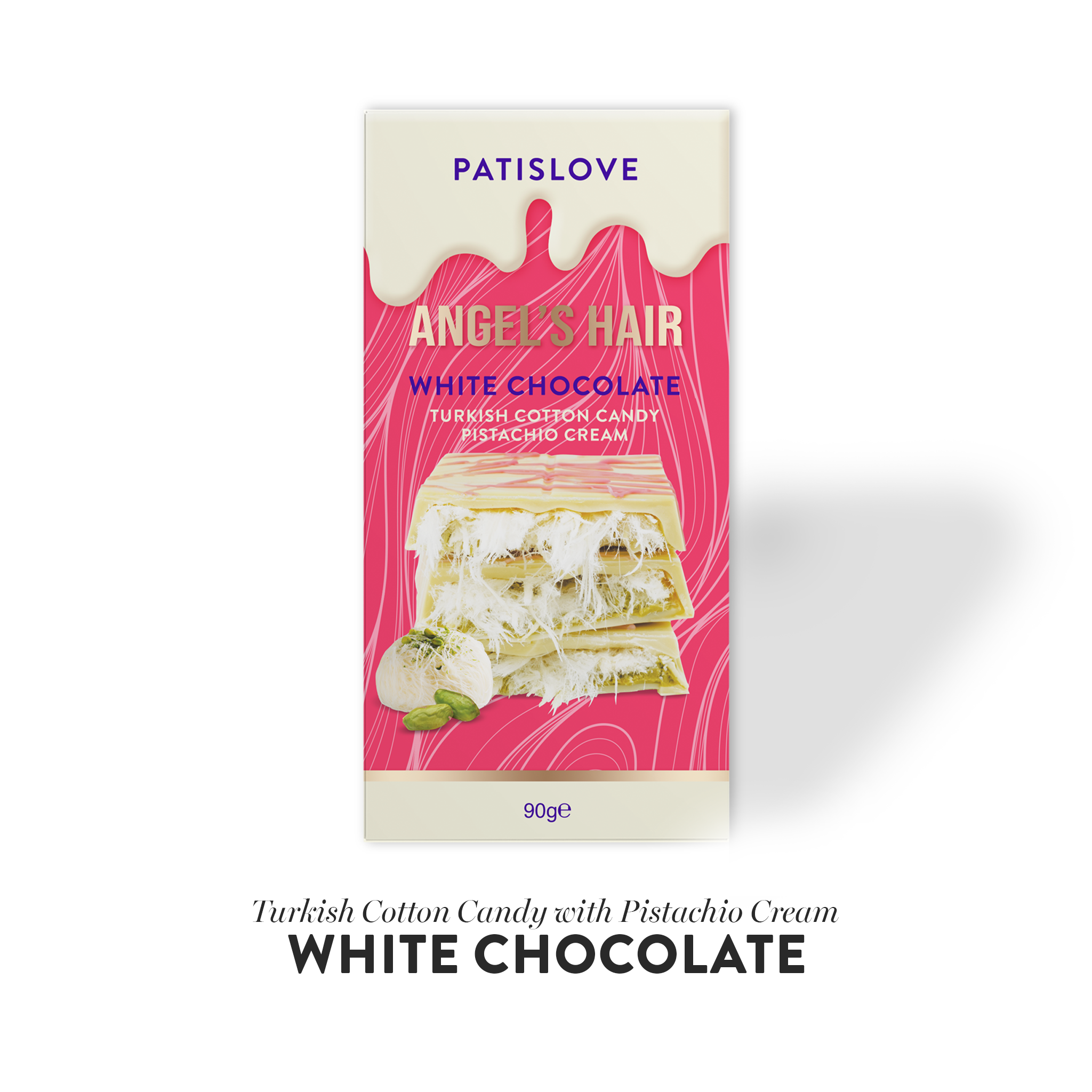 Angel’s Hair White Chocolate Turkish Cotton Candy Pistachio Cream, 90g