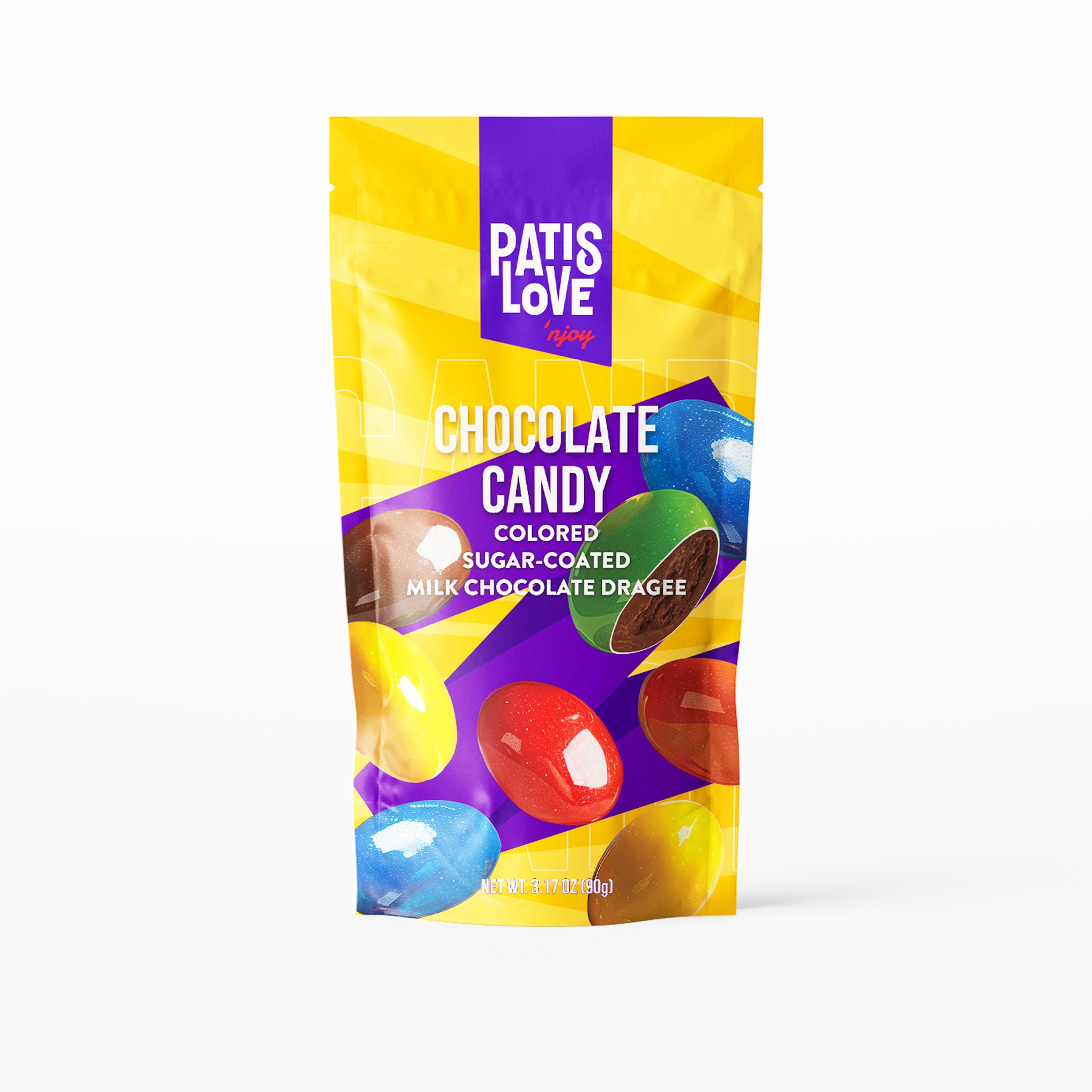 Colored Sugar Coated Milk Chocolate Dragee