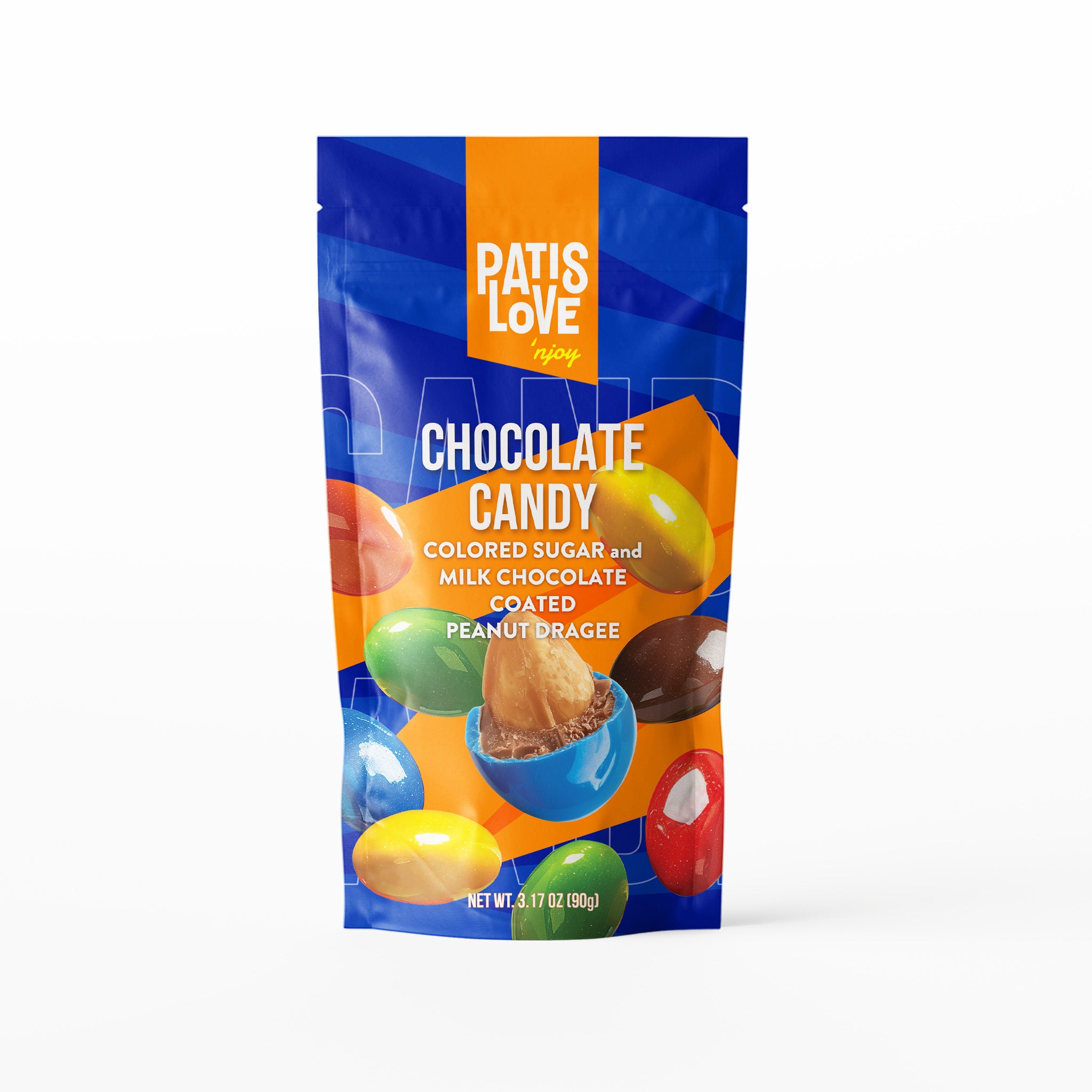 Colored Sugar and Milk Chocolate Coated Peanut Dragee