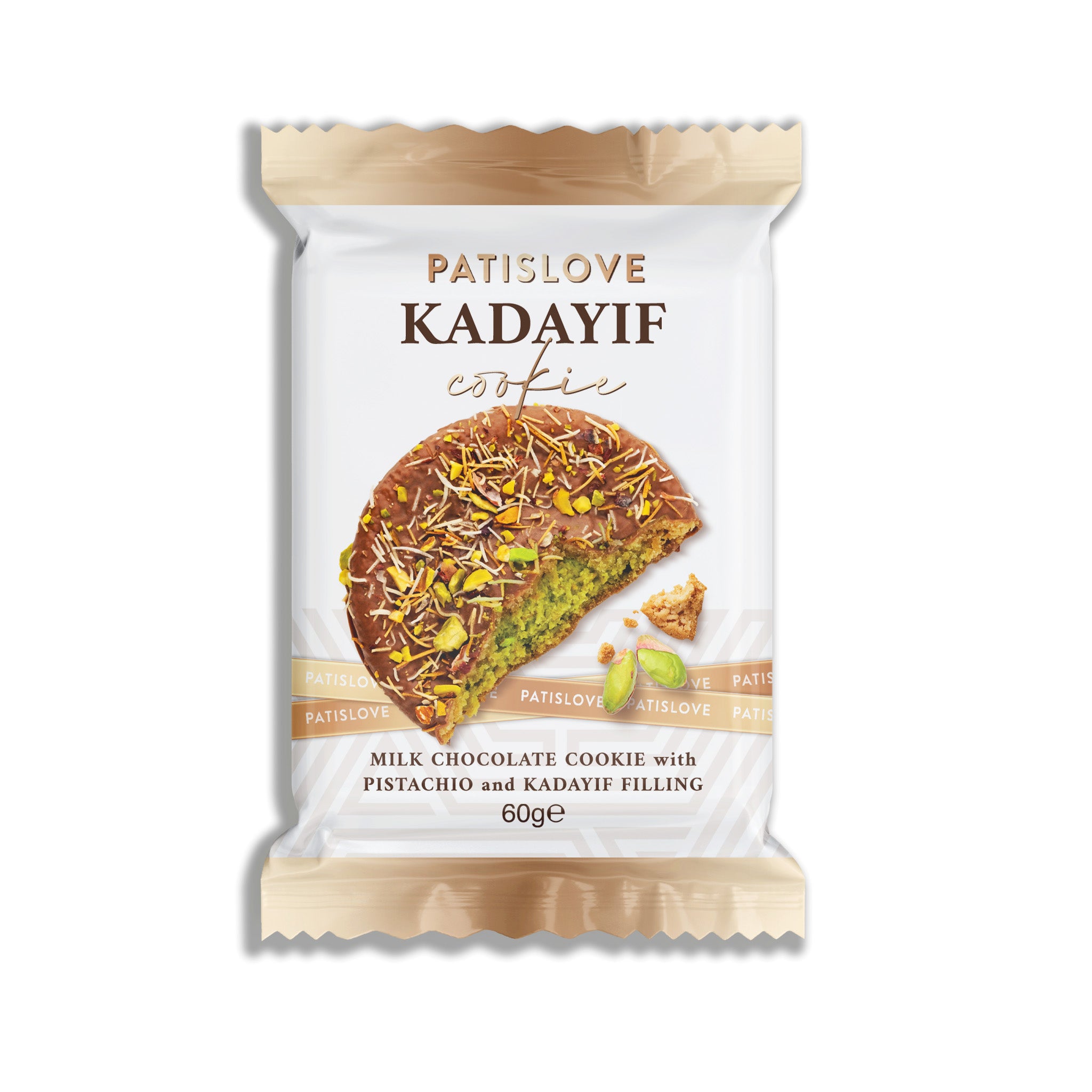 Milk Chocolate Cookie with Pistachio and Kadayif Filling